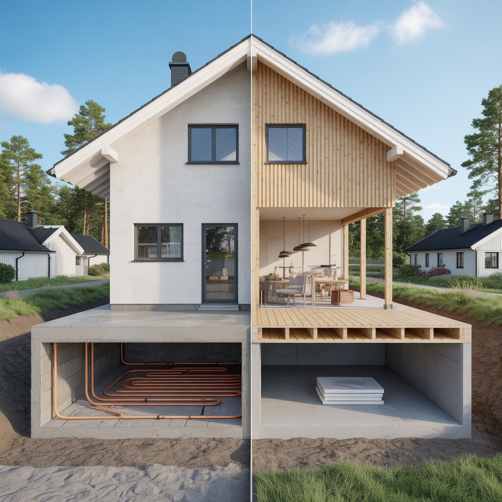 3.Vad ar skillnaden mellan en platta pa mark och krypgrund